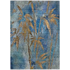 Machine Washable Indoor/Outdoor Chantille ACN2222 Blue 2'6" x 3'10" Rug