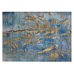Machine Washable Indoor/Outdoor Chantille ACN2222 Blue 1'8" x 2'6" Rug