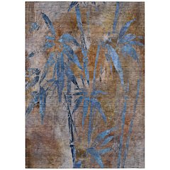 Machine Washable Indoor/Outdoor Chantille ACN2222 Brown 2'6" x 3'10" Rug
