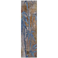 Machine Washable Indoor/Outdoor Chantille ACN2222 Brown 2'3" x 7'6" Runner Rug