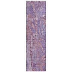 Machine Washable Indoor/Outdoor Chantille ACN2222 Purple 2'3" x 7'6" Runner Rug