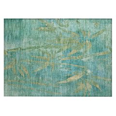 Machine Washable Indoor/Outdoor Chantille ACN2222 Teal 1'8" x 2'6" Rug