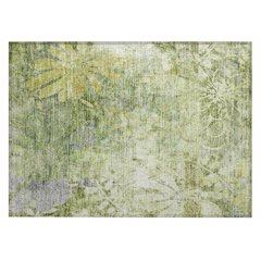 Machine Washable Indoor/Outdoor Chantille ACN2223 Green 1'8" x 2'6" Rug