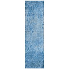 Machine Washable Indoor/Outdoor Chantille ACN2224 Blue 2'3" x 7'6" Runner Rug