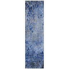 Machine Washable Indoor/Outdoor Chantille ACN2224 Blue 2'3" x 7'6" Runner Rug