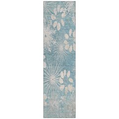 Machine Washable Indoor/Outdoor Chantille ACN2225 Blue 2'3" x 7'6" Runner Rug