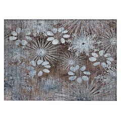 Machine Washable Indoor/Outdoor Chantille ACN2225 Brown 1'8" x 2'6" Rug