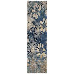 Machine Washable Indoor/Outdoor Chantille ACN2225 Blue 2'3" x 7'6" Runner Rug