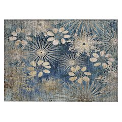 Machine Washable Indoor/Outdoor Chantille ACN2225 Blue 1'8" x 2'6" Rug