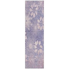 Machine Washable Indoor/Outdoor Chantille ACN2225 Purple 2'3" x 7'6" Runner Rug