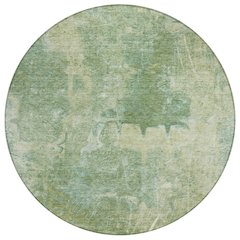 Machine Washable Indoor/Outdoor Chantille ACN2226 Green 8' x 8' Round Rug