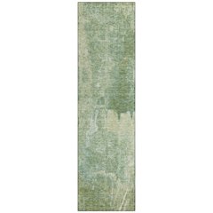Machine Washable Indoor/Outdoor Chantille ACN2226 Green 2'3" x 7'6" Runner Rug