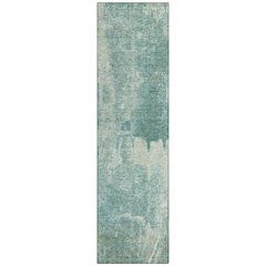 Machine Washable Indoor/Outdoor Chantille ACN2226 Teal 2'3" x 7'6" Runner Rug