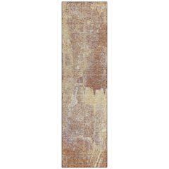 Machine Washable Indoor/Outdoor Chantille ACN2226 Orange 2'3" x 7'6" Runner Rug