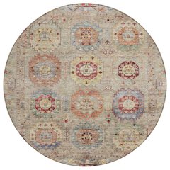 Machine Washable Indoor/Outdoor Chantille ACN2227 Brown 8' x 8' Round Rug