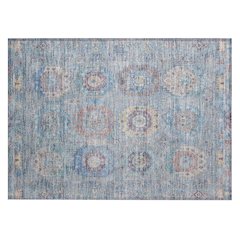 Machine Washable Indoor/Outdoor Chantille ACN2227 Blue 1'8" x 2'6" Rug