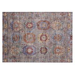 Machine Washable Indoor/Outdoor Chantille ACN2227 Gray 1'8" x 2'6" Rug