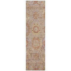 Machine Washable Indoor/Outdoor Chantille ACN2227 Brown 2'3" x 7'6" Runner Rug