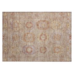 Machine Washable Indoor/Outdoor Chantille ACN2227 Brown 1'8" x 2'6" Rug