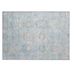 Machine Washable Indoor/Outdoor Chantille ACN2227 Blue 1'8" x 2'6" Rug