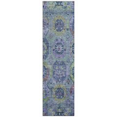 Machine Washable Indoor/Outdoor Chantille ACN2228 Green 2'3" x 7'6" Runner Rug