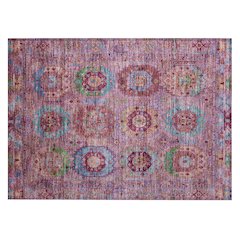 Machine Washable Indoor/Outdoor Chantille ACN2228 Pink 1'8" x 2'6" Rug