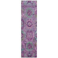 Machine Washable Indoor/Outdoor Chantille ACN2228 Purple 2'3" x 7'6" Runner Rug