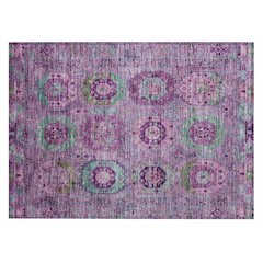 Machine Washable Indoor/Outdoor Chantille ACN2228 Purple 1'8" x 2'6" Rug