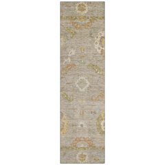 Machine Washable Indoor/Outdoor Chantille ACN2229 Brown 2'3" x 7'6" Runner Rug