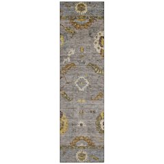 Machine Washable Indoor/Outdoor Chantille ACN2229 Gray 2'3" x 7'6" Runner Rug