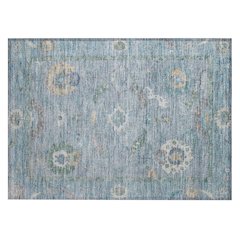 Machine Washable Indoor/Outdoor Chantille ACN2229 Blue 1'8" x 2'6" Rug
