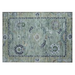 Machine Washable Indoor/Outdoor Chantille ACN2230 Green 1'8" x 2'6" Rug