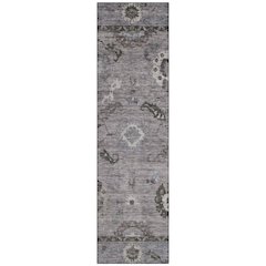 Machine Washable Indoor/Outdoor Chantille ACN2230 Gray 2'3" x 7'6" Runner Rug