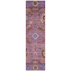 Machine Washable Indoor/Outdoor Chantille ACN2230 Pink 2'3" x 7'6" Runner Rug