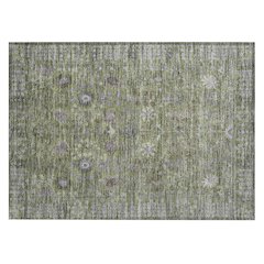 Machine Washable Indoor/Outdoor Chantille ACN2231 Green 1'8" x 2'6" Rug
