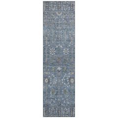 Machine Washable Indoor/Outdoor Chantille ACN2231 Blue 2'3" x 7'6" Runner Rug