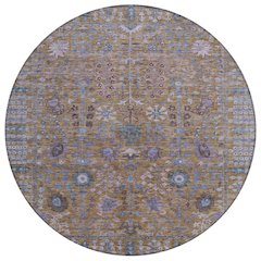 Machine Washable Indoor/Outdoor Chantille ACN2231 Brown 8' x 8' Round Rug