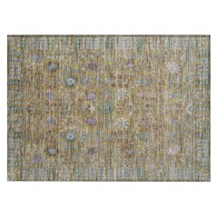 Machine Washable Indoor/Outdoor Chantille ACN2231 Gold 1'8" x 2'6" Rug