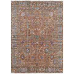 Machine Washable Indoor/Outdoor Chantille ACN2231 Orange 2'6" x 3'10" Rug