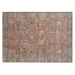 Machine Washable Indoor/Outdoor Chantille ACN2231 Orange 1'8" x 2'6" Rug