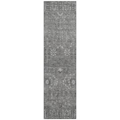 Machine Washable Indoor/Outdoor Chantille ACN2231 Gray 2'3" x 7'6" Runner Rug