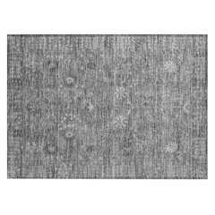 Machine Washable Indoor/Outdoor Chantille ACN2231 Gray 1'8" x 2'6" Rug