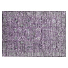 Machine Washable Indoor/Outdoor Chantille ACN2231 Purple 1'8" x 2'6" Rug