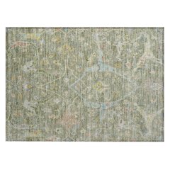 Machine Washable Indoor/Outdoor Chantille ACN2232 Green 1'8" x 2'6" Rug