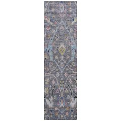Machine Washable Indoor/Outdoor Chantille ACN2232 Gray 2'3" x 7'6" Runner Rug