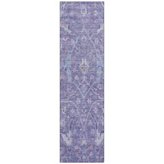 Machine Washable Indoor/Outdoor Chantille ACN2232 Purple 2'3" x 7'6" Runner Rug
