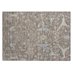 Machine Washable Indoor/Outdoor Chantille ACN2233 Brown 1'8" x 2'6" Rug