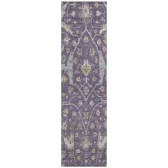 Machine Washable Indoor/Outdoor Chantille ACN2233 Purple 2'3" x 7'6" Runner Rug