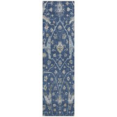 Machine Washable Indoor/Outdoor Chantille ACN2233 Blue 2'3" x 7'6" Runner Rug