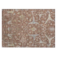 Machine Washable Indoor/Outdoor Chantille ACN2233 Orange 1'8" x 2'6" Rug